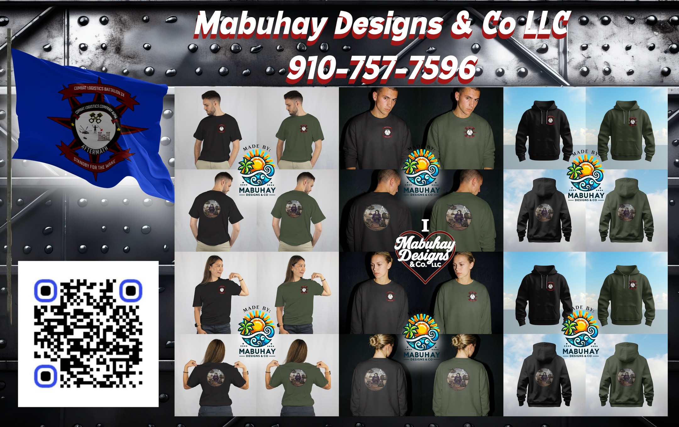 Custom military unit apparel, graduation shirts, and DTF prints — Mabuhay Designs & Co, Jacksonville NC near Camp Lejeune